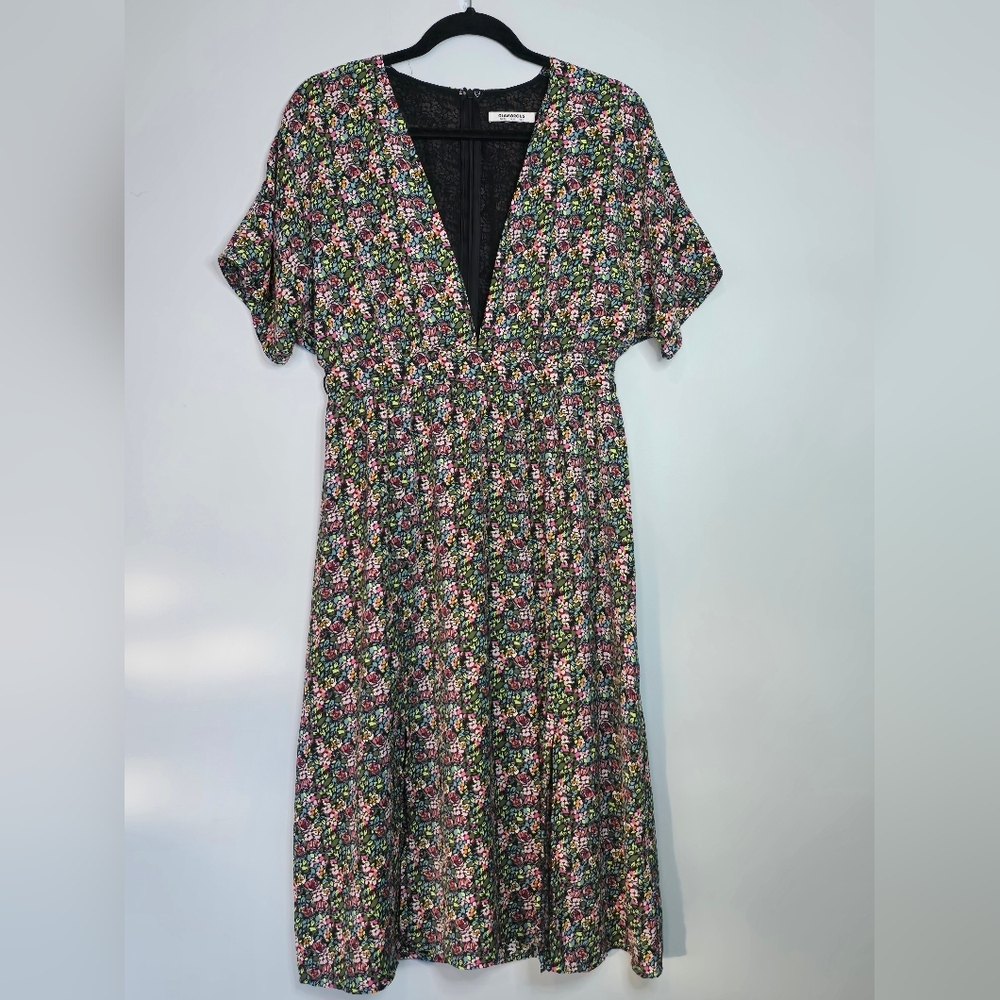 GLAMOROUS FLORAL MIDI DRESS